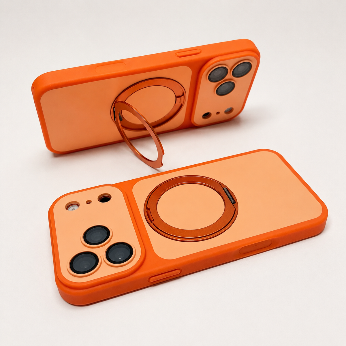 Premium iPhone Case Magnetic Ring Holder Metal Bracket Stand MagSafe Shockproof Slim Anti Drop Non Slip Durable Full Camera Protective Phone Cover Case