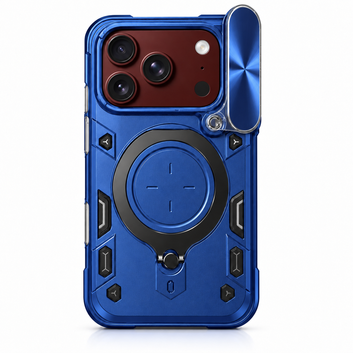 Premium iPhone Case Magnetic Ring Holder Shockproof Armor Shell Slide Camera Protection Tough Anti Scratch Slim Protective Durable Grip Phone Cover Case