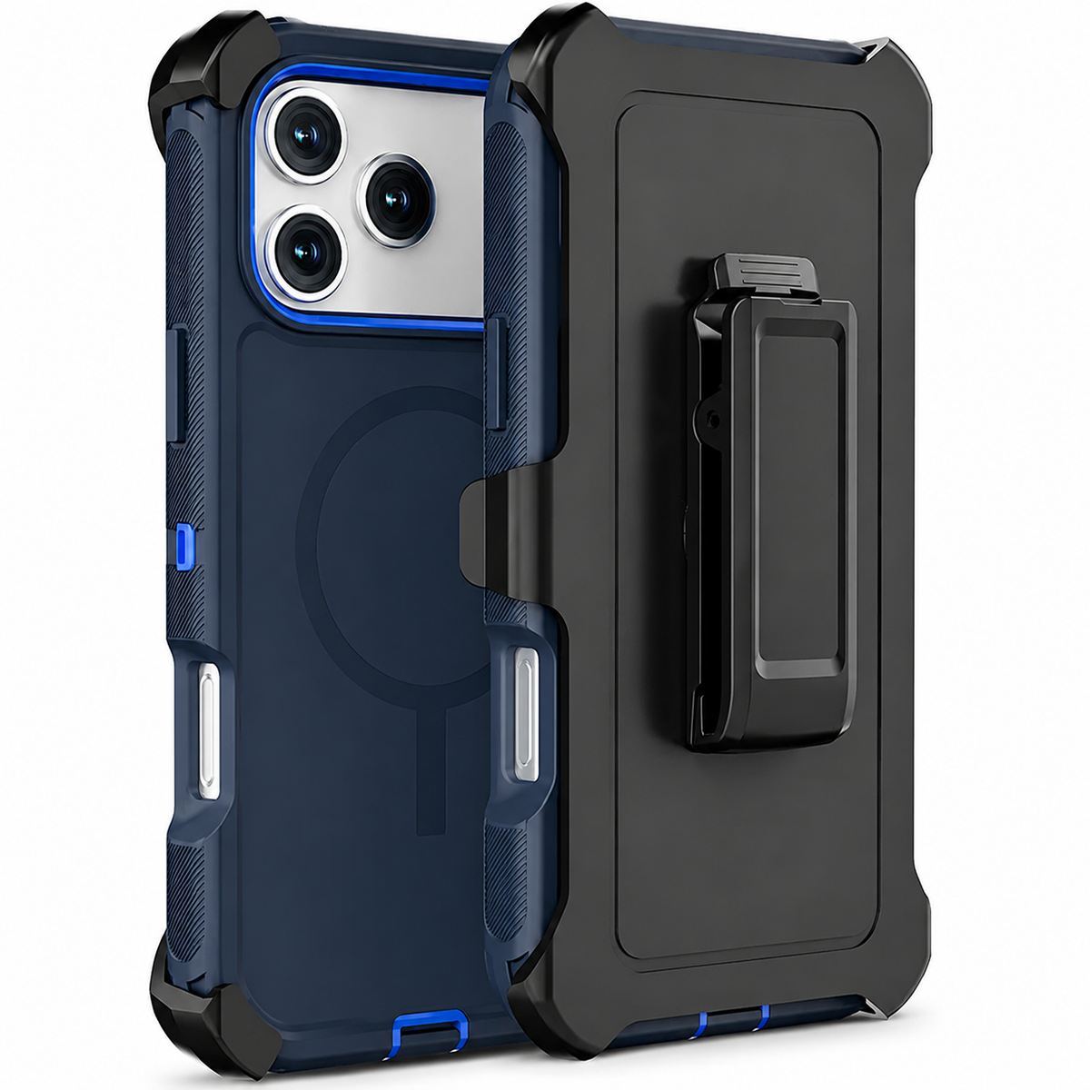 Premium iPhone Case Magnetic Rugged Defender Shockproof Armor Dual Layer Belt Clip Holder Protective Cover Full Port Protection Anti Slip Grip Heavy Duty Design
