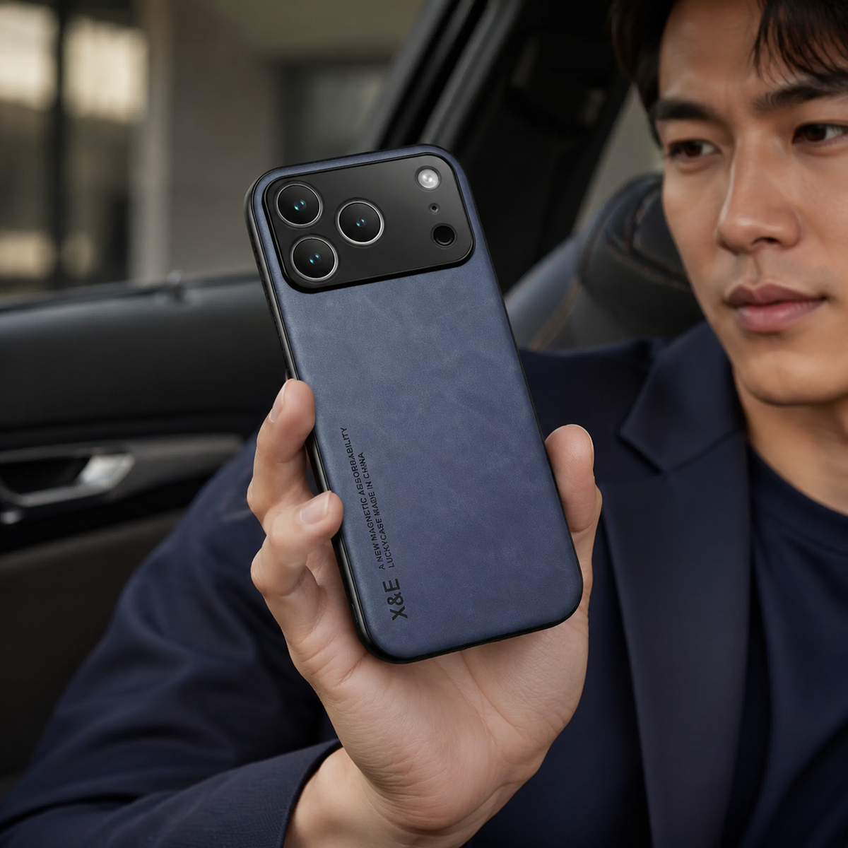 Premium iPhone Case Magnetic Shockproof Protective Cover Car Holder Compatible Anti Fingerprint Anti Scratch Non Slip Slim Reinforced Bumper Full Coverage
