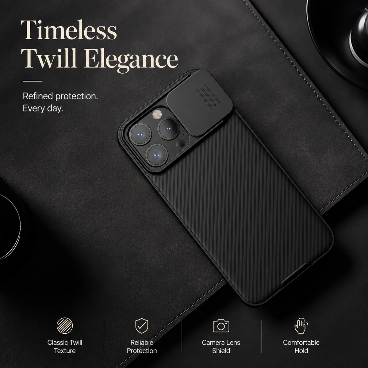 Premium iPhone Case Magnetic Shockproof Sliding Camera Cover PC TPU Dual Layer Anti Scratch Anti Slip Protective Casing Rugged Full Coverage Dustproof