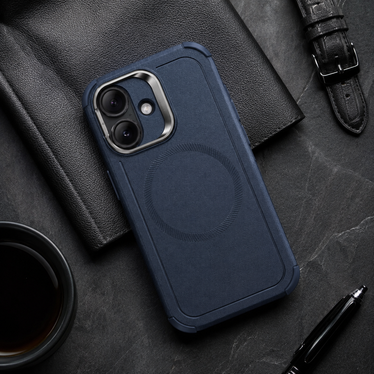 Premium iPhone Case Magnetic Stash Stand Military Grade Shockproof MagSafe Slim Anti Drop Camera Protection Durable Protective Kickstand Phone Cover Case