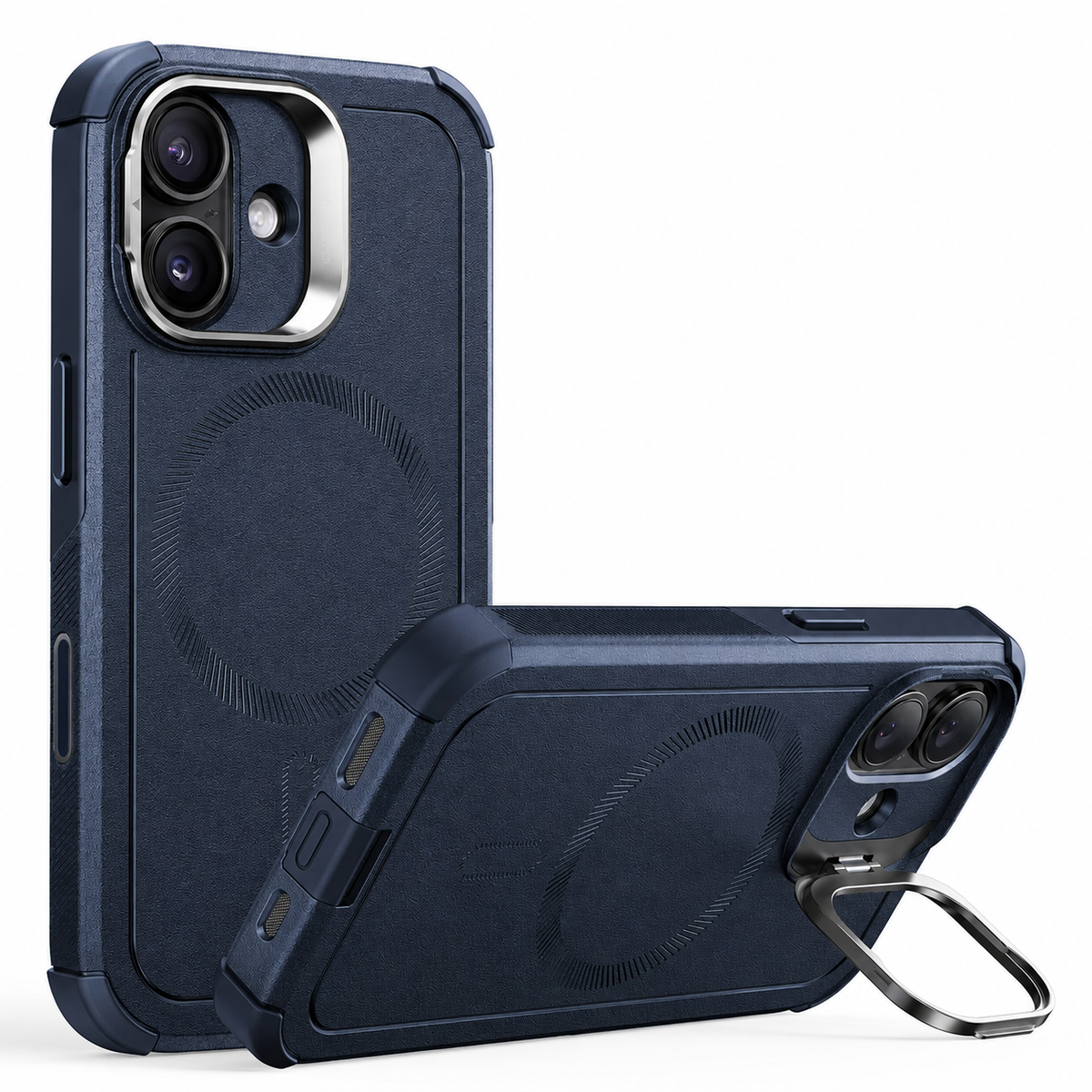 Premium iPhone Case Magnetic Stash Stand Military Grade Shockproof MagSafe Slim Anti Drop Camera Protection Durable Protective Kickstand Phone Cover Case