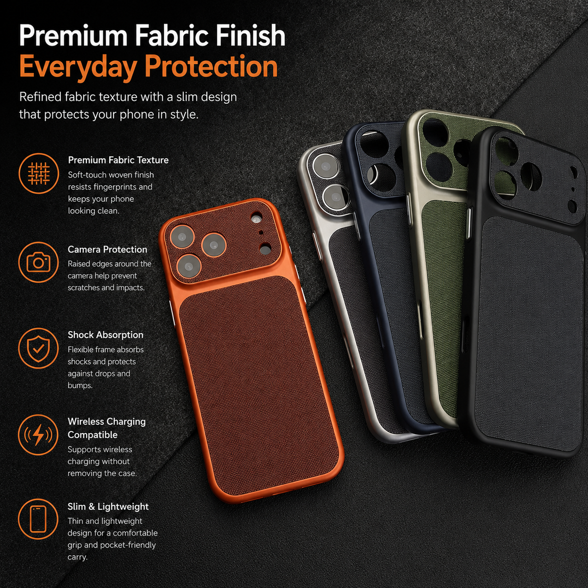 Premium iPhone Case Magnetic Woven Leather Textured Shockproof Protective Cover Hard PC Armor Anti Scratch Plating Slim Retro Non Slip Full Coverage