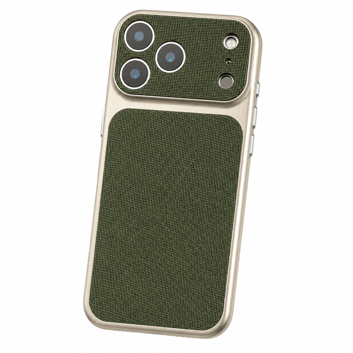 Premium iPhone Case Magnetic Woven Leather Textured Shockproof Protective Cover Hard PC Armor Anti Scratch Plating Slim Retro Non Slip Full Coverage