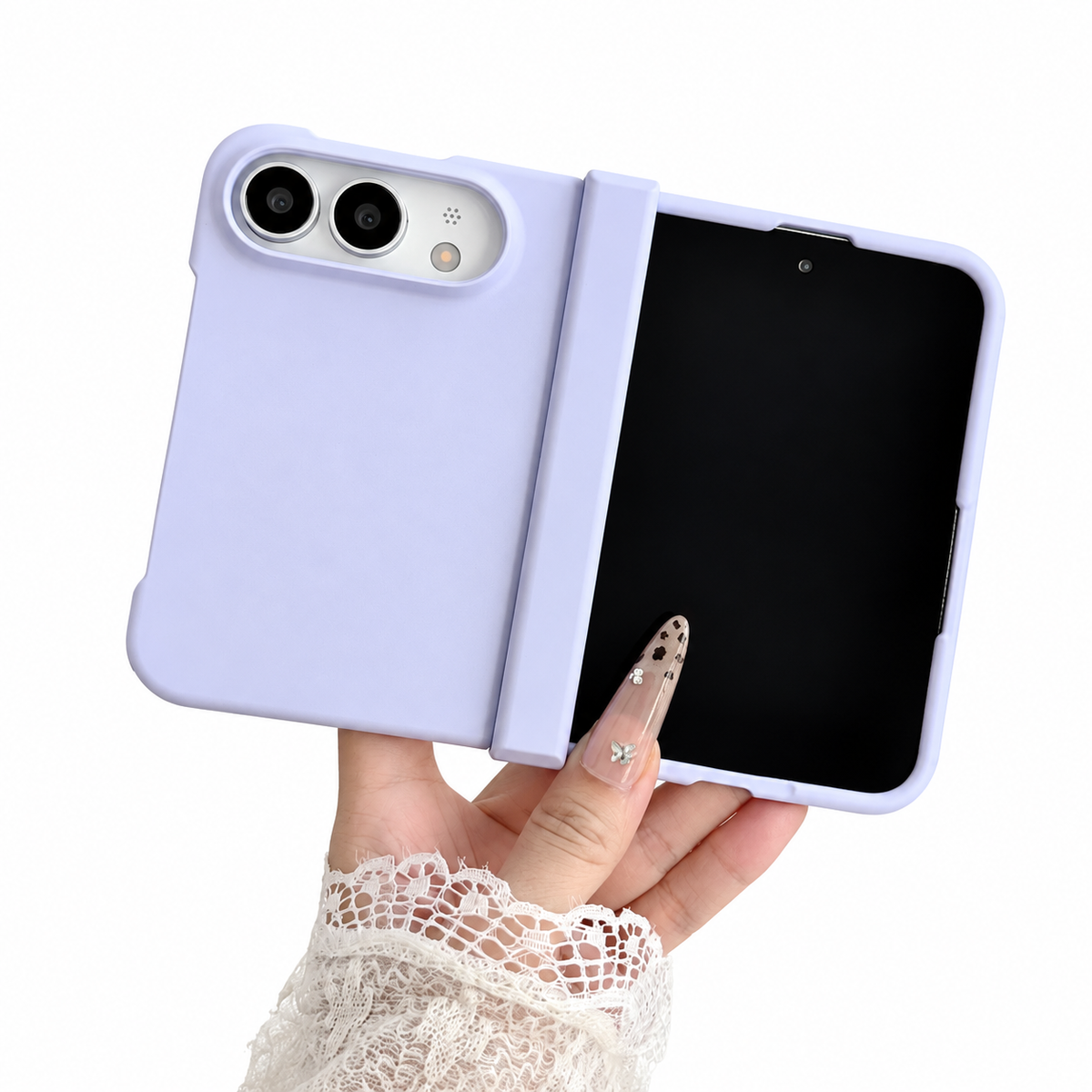 Premium iPhone Case Matte Candy Color Ultra Thin Foldable Cover Full Hinge Protection Shockproof Front Back Hard PC Slim Durable Protective Phone Cover Case