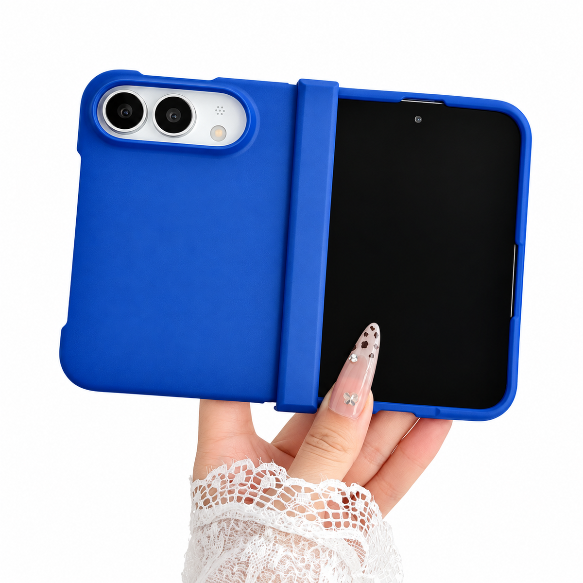 Premium iPhone Case Matte Candy Color Ultra Thin Foldable Cover Full Hinge Protection Shockproof Front Back Hard PC Slim Durable Protective Phone Cover Case