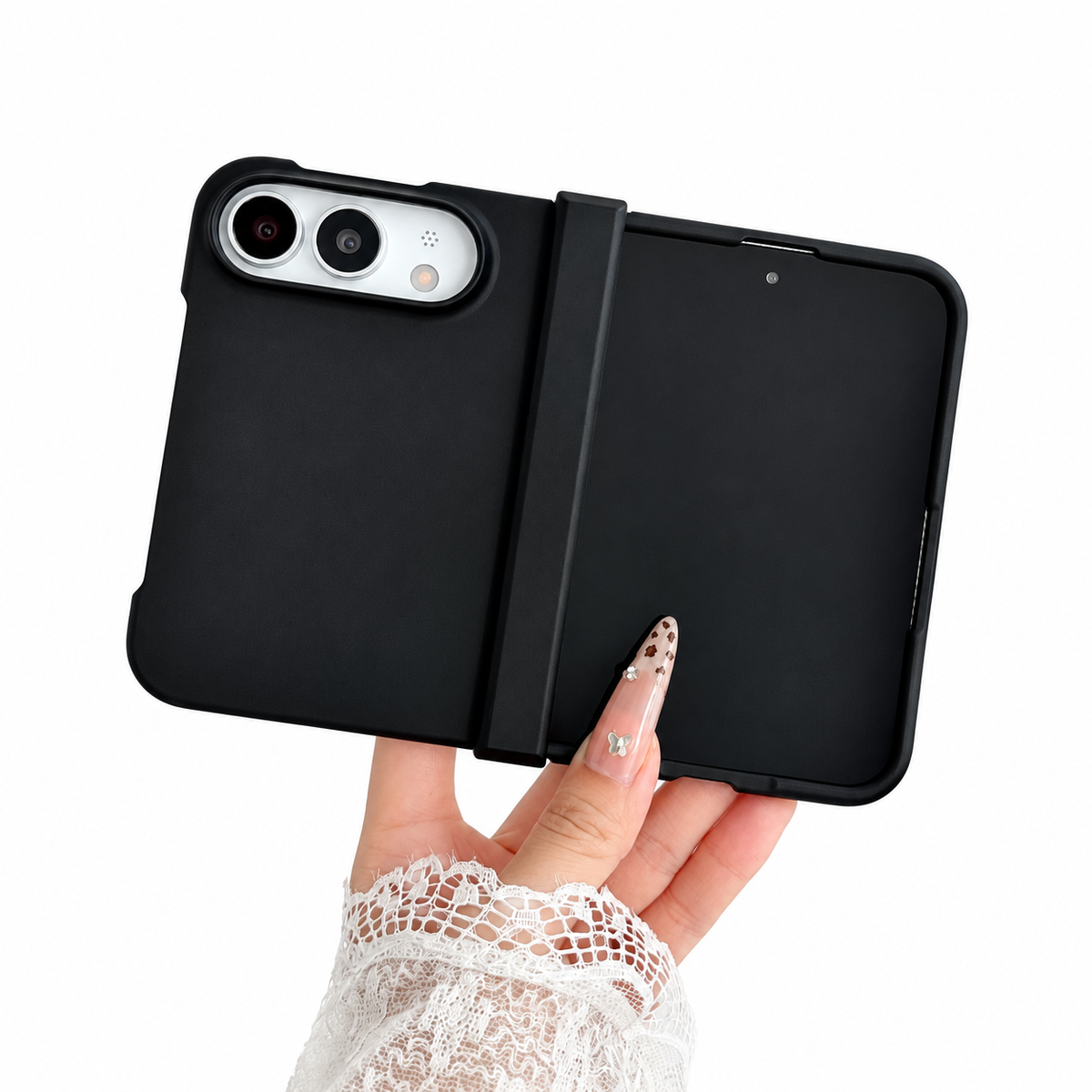 Premium iPhone Case Matte Candy Color Ultra Thin Foldable Cover Full Hinge Protection Shockproof Front Back Hard PC Slim Durable Protective Phone Cover Case