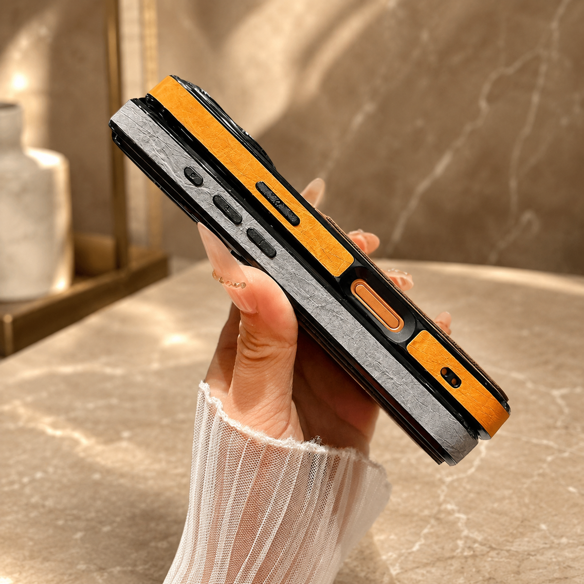 Premium iPhone Case Matte Card Holder Wallet Shockproof Acrylic Protective Cover Slim Anti Scratch Non Slip Bumper Hard Back Card Storage Case