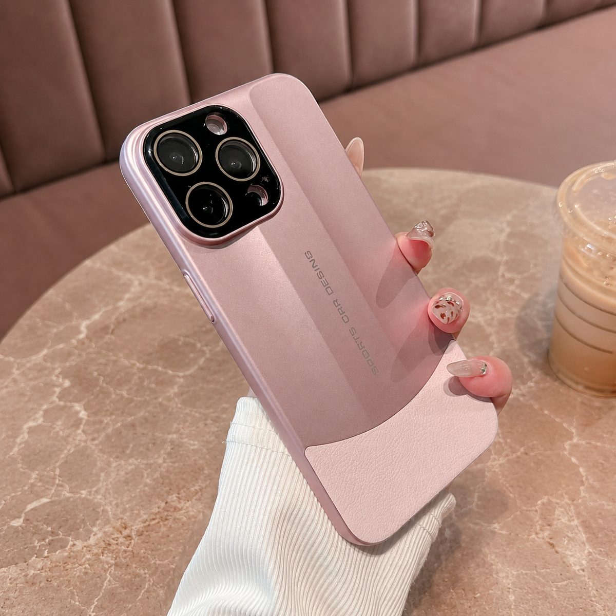 Premium iPhone Case Matte Leather Hard Shell Camera Lens Protection Anti Scratch Anti Fingerprint Non Slip Lightweight Dustproof Slim Protective Cover