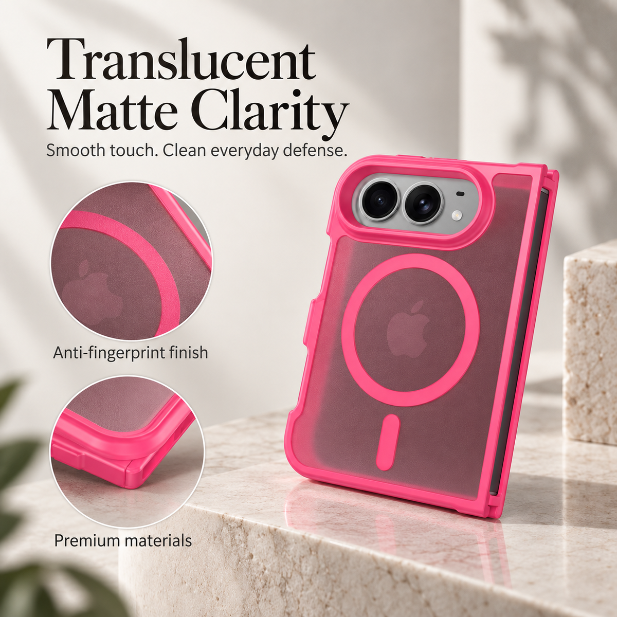 Premium iPhone Case Matte Translucent Skin Feel MagSafe Magnetic Ultra Thin Foldable Cover Wireless Charging Hard PC Slim Durable Protective Phone Cover Case