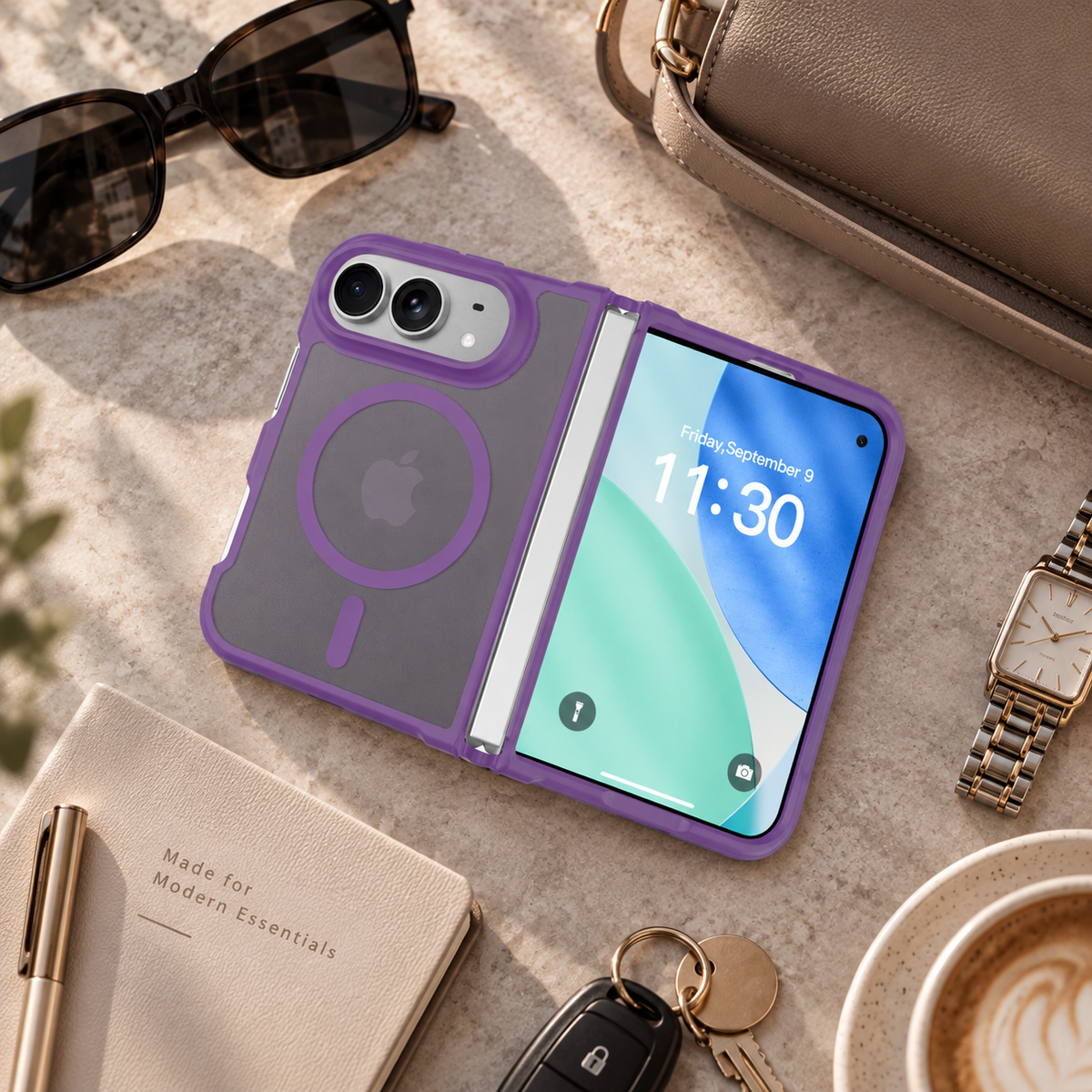 Premium iPhone Case Matte Translucent Skin Feel MagSafe Magnetic Ultra Thin Foldable Cover Wireless Charging Hard PC Slim Durable Protective Phone Cover Case