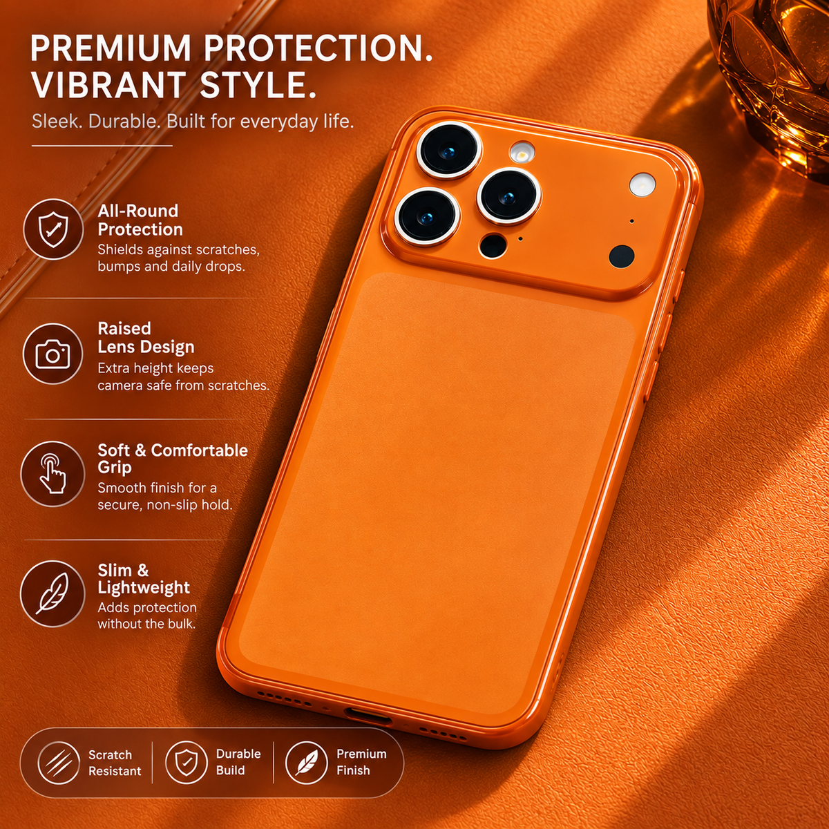 Premium iPhone Case Metal Alloy Frame Slim Matte Protective Cover Anti Scratch Anti Fingerprint Dustproof Non Slip Lightweight Half Wrapped Hard Back