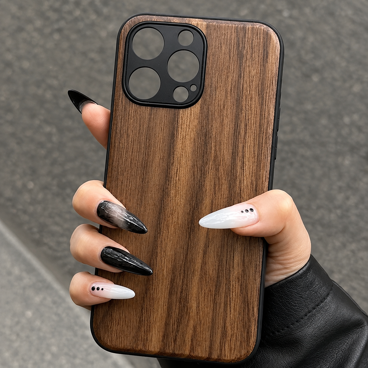 Premium iPhone Case Natural Walnut Wood Magnetic Protective Cover TPU PC Shockproof Anti Scratch Slim Full Coverage Non Slip Handmade Design