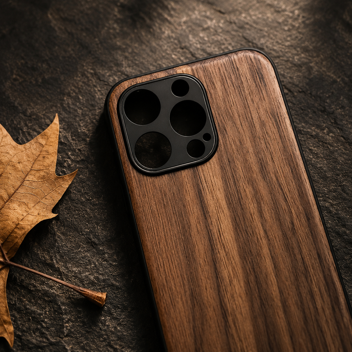 Premium iPhone Case Natural Walnut Wood Magnetic Protective Cover TPU PC Shockproof Anti Scratch Slim Full Coverage Non Slip Handmade Design