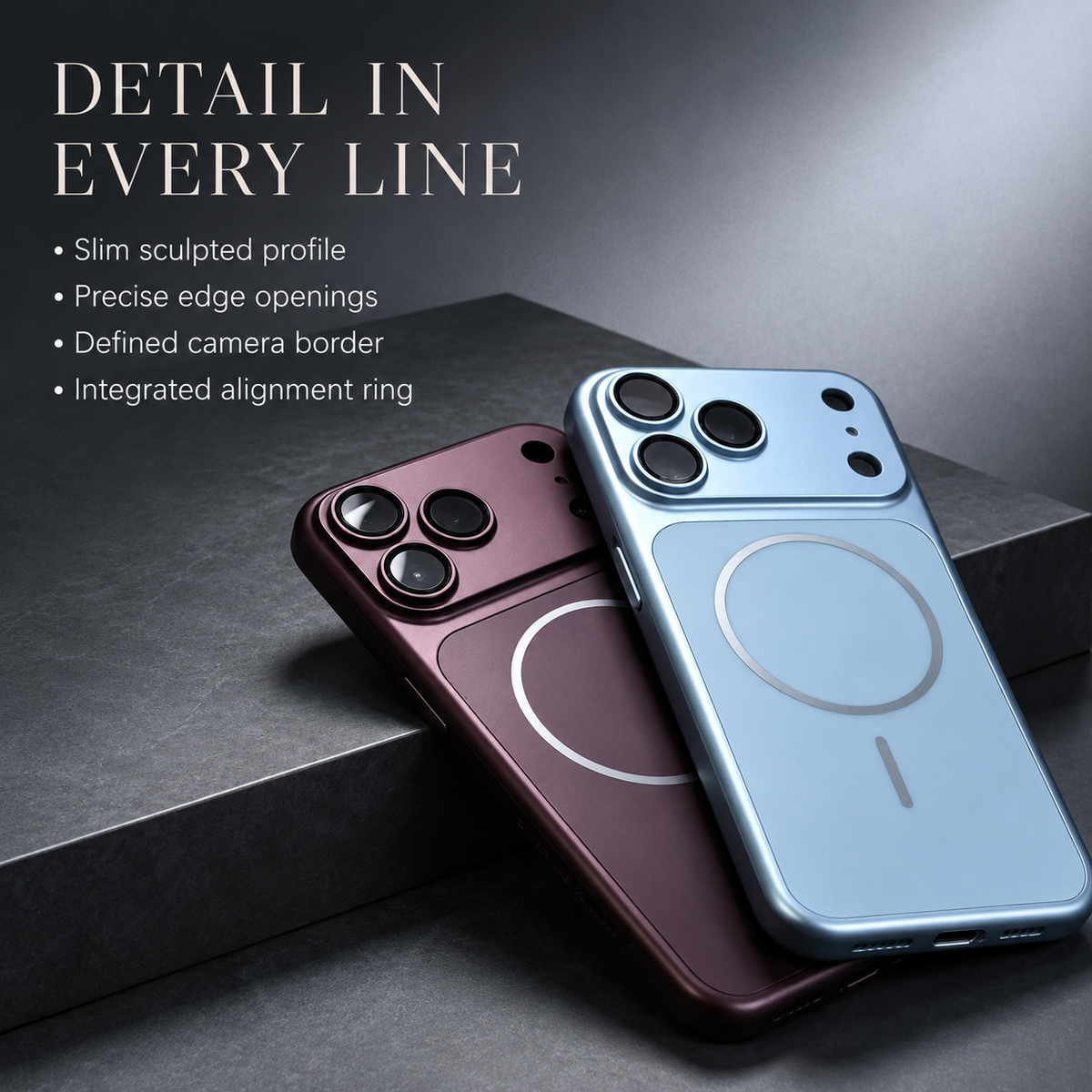 Premium iPhone Case New Metal Color MagSafe Magnetic Large Window Plating Hard PC Shockproof Anti Drop Slim Durable Protective Phone Cover Shell Case