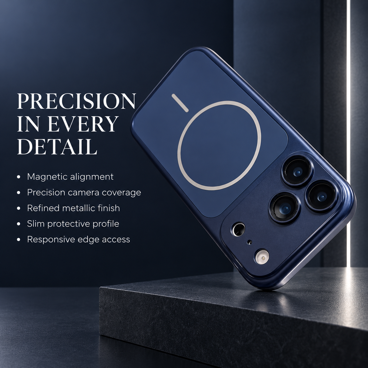 Premium iPhone Case Original Metal Color MagSafe Magnetic Large Window Plating Rugged Hard PC Shockproof Anti Drop Slim Durable Protective Phone Cover Case