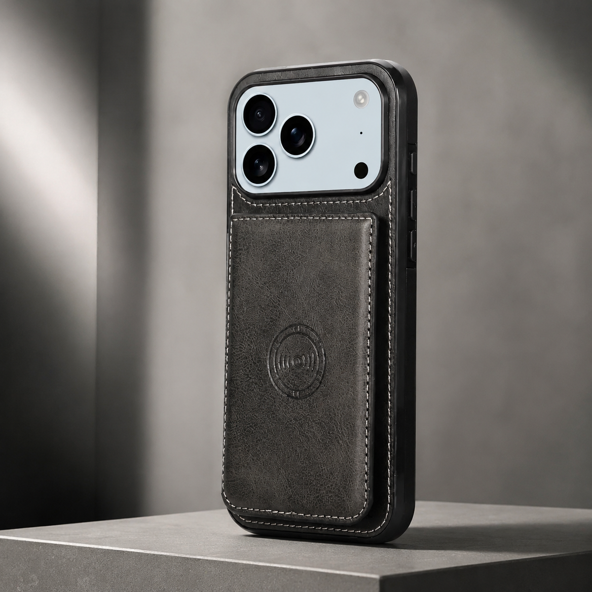 Premium iPhone Case RFID Blocking Leather Wallet Magnetic Closure Card Holder Shockproof Full Protection Anti Scratch Secure Storage Slim Cover