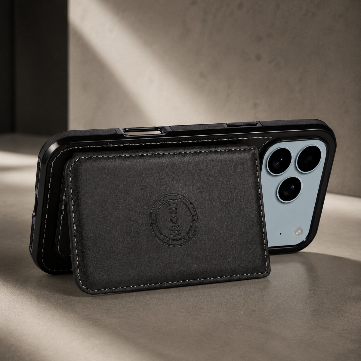 Premium iPhone Case RFID Blocking Leather Wallet Magnetic Closure Card Holder Shockproof Full Protection Anti Scratch Secure Storage Slim Cover