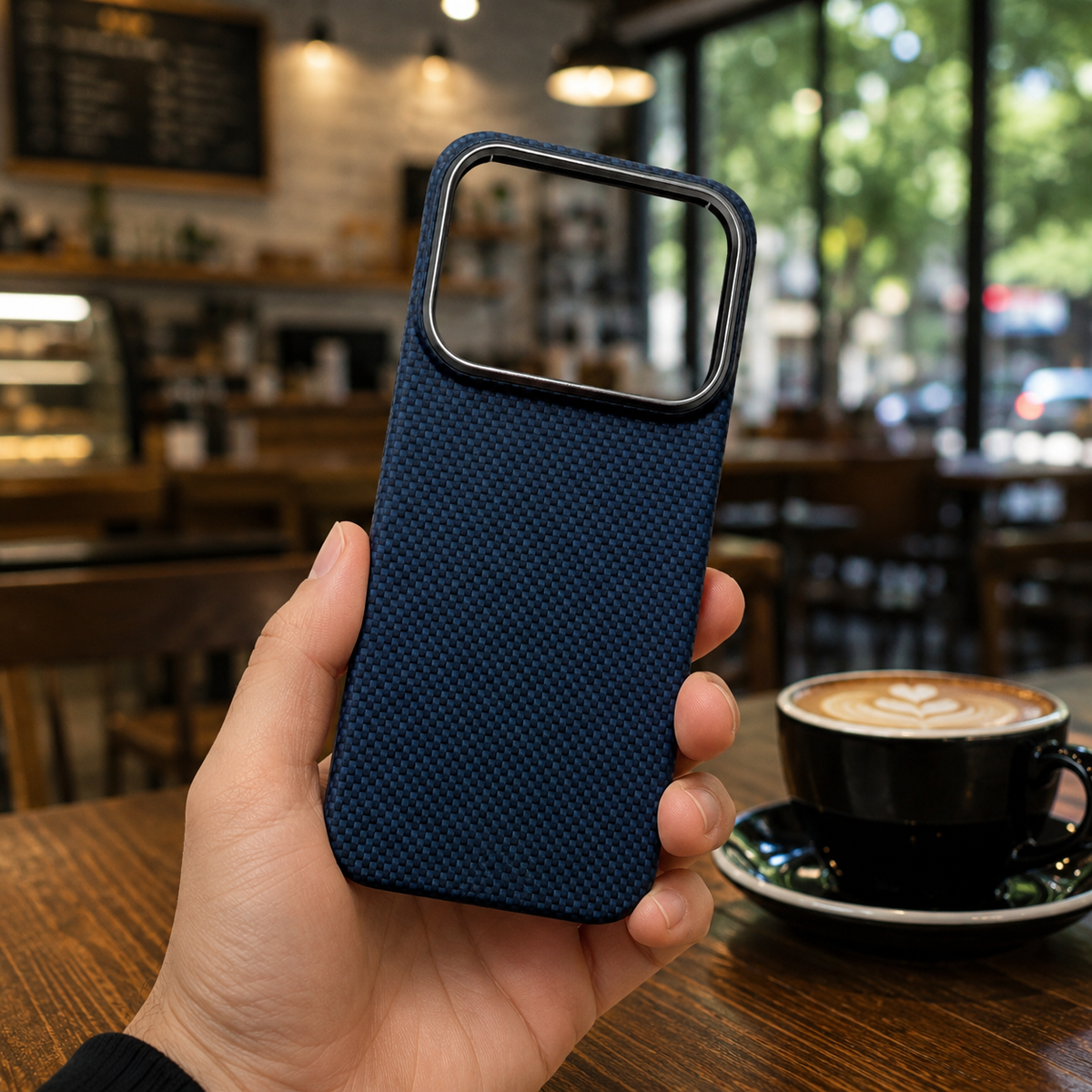 Premium iPhone Case Real 600D Carbon Fiber MagSafe Compatible Aramid Kevlar Full Coverage Waterproof Anti Scratch Matte Anti Fingerprint Slim Protective Cover