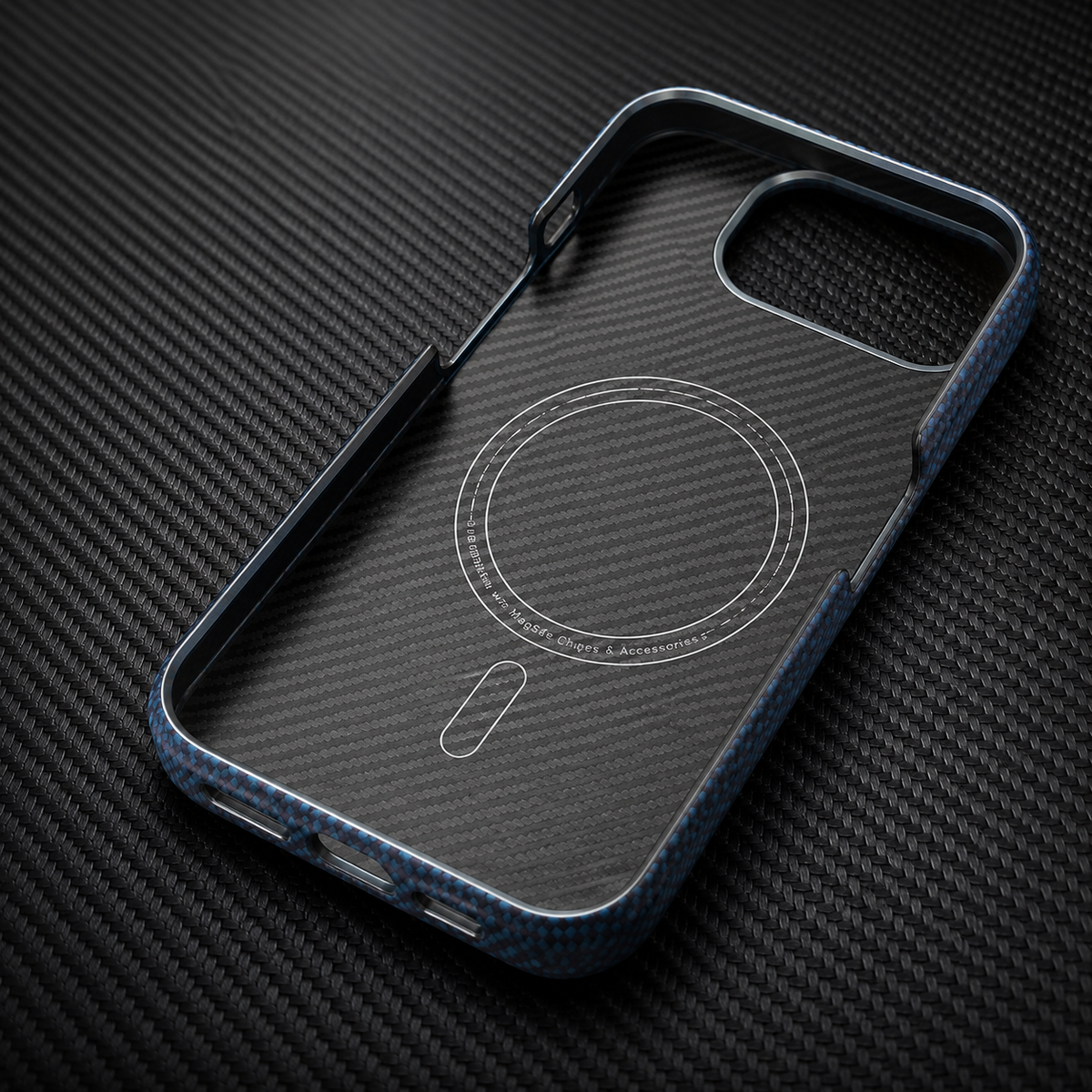 Premium iPhone Case Real 600D Carbon Fiber MagSafe Compatible Aramid Kevlar Full Coverage Waterproof Anti Scratch Matte Anti Fingerprint Slim Protective Cover