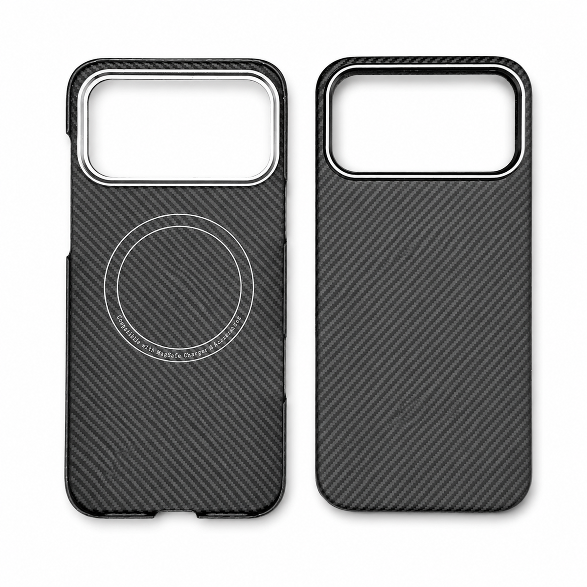Premium iPhone Case Real 600D Carbon Fiber MagSafe Compatible Aramid Kevlar Full Coverage Waterproof Anti Scratch Matte Anti Fingerprint Slim Protective Cover