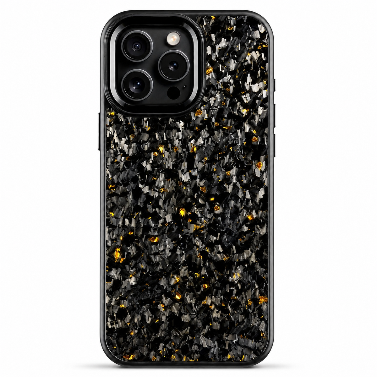 Premium iPhone Case Real Forged Carbon Fiber MagSafe Cover Metal Lens Guard Shockproof Dual Layer Anti-Fingerprint Non Slip Slim Full Protection