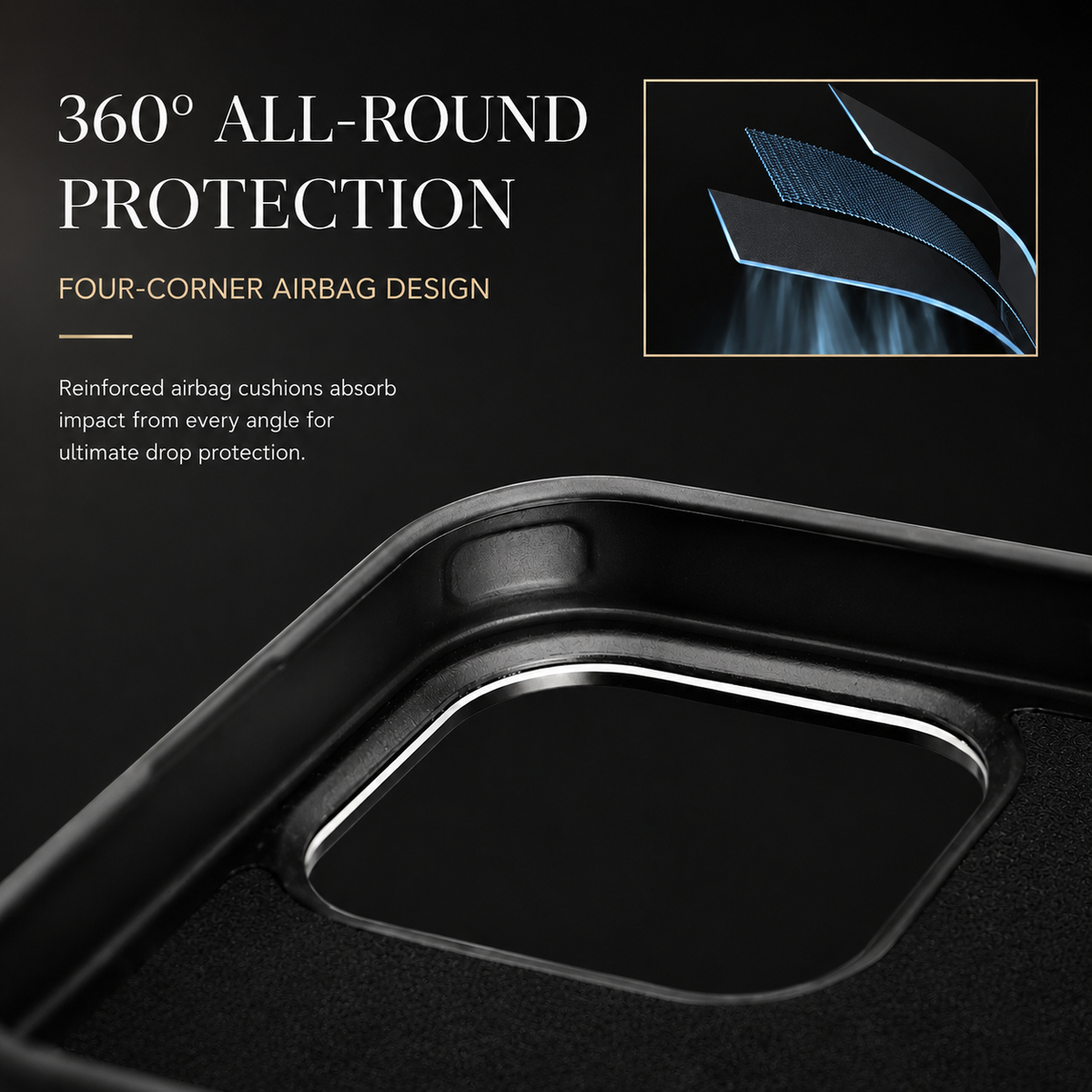 Premium iPhone Case Real Forged Carbon Fiber MagSafe Cover Metal Lens Guard Shockproof Dual Layer Anti-Fingerprint Non Slip Slim Full Protection