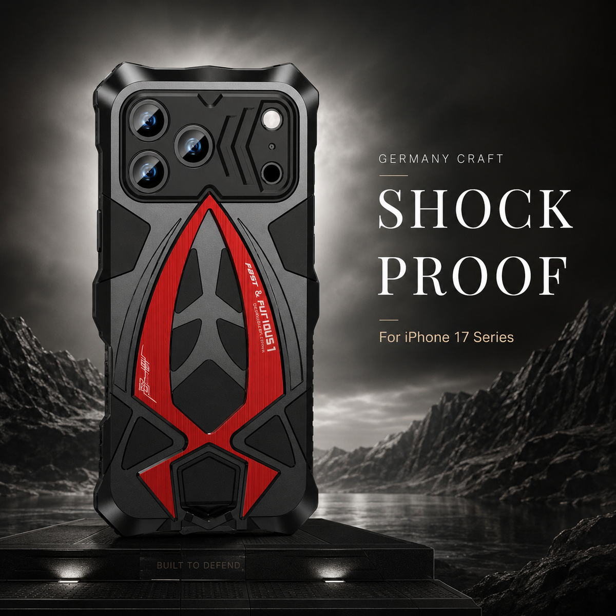 Premium iPhone Case Rugged Shockproof Metal Frame Armor Cover Anti Scratch Dustproof Full Edge Protection Reinforced Corner Grip Design