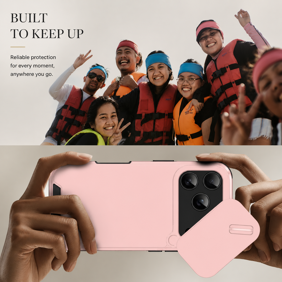 Premium iPhone Case Shockproof PC TPU Dual Layer Slide Camera Cover Anti Collision Raised Edge Protection Slim Full Coverage Durable Protective Design
