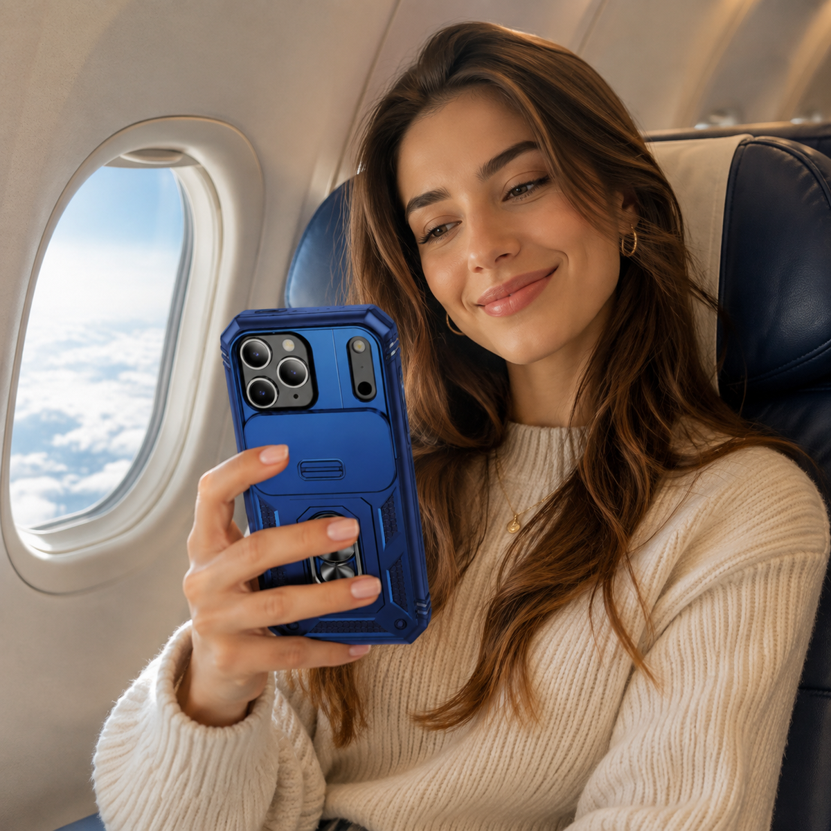 Premium iPhone Case Shockproof Sliding Camera Cover 360° Rotating Kickstand Heavy Duty Anti Slip Full Coverage Protective Phone Case Camera Protection