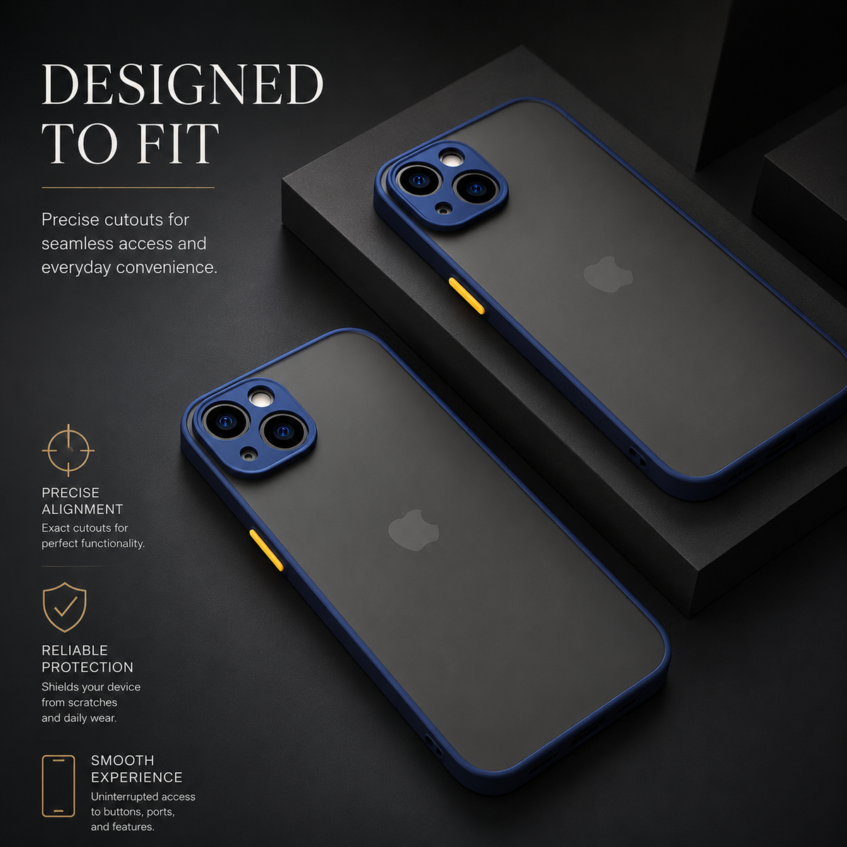 Premium iPhone Case Shockproof Translucent Armor Protective Cover Matte PC TPU Bumper Anti Fingerprint Anti Scratch Slim Lightweight Rugged Design