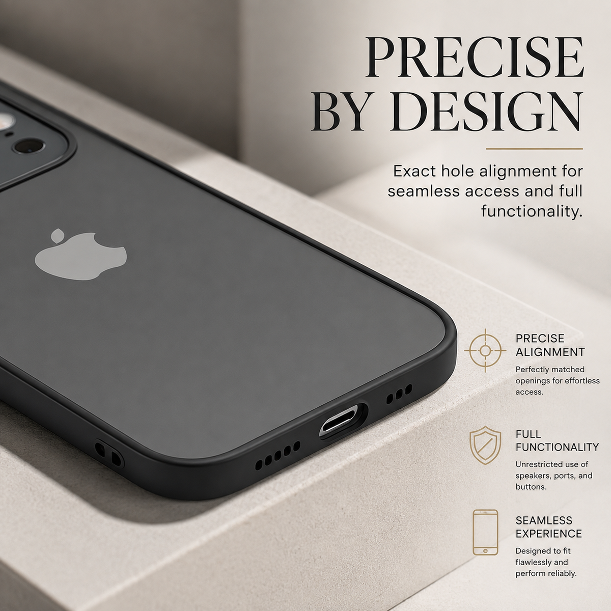 Premium iPhone Case Shockproof Translucent Armor Protective Cover Matte PC TPU Bumper Anti Fingerprint Anti Scratch Slim Lightweight Rugged Design
