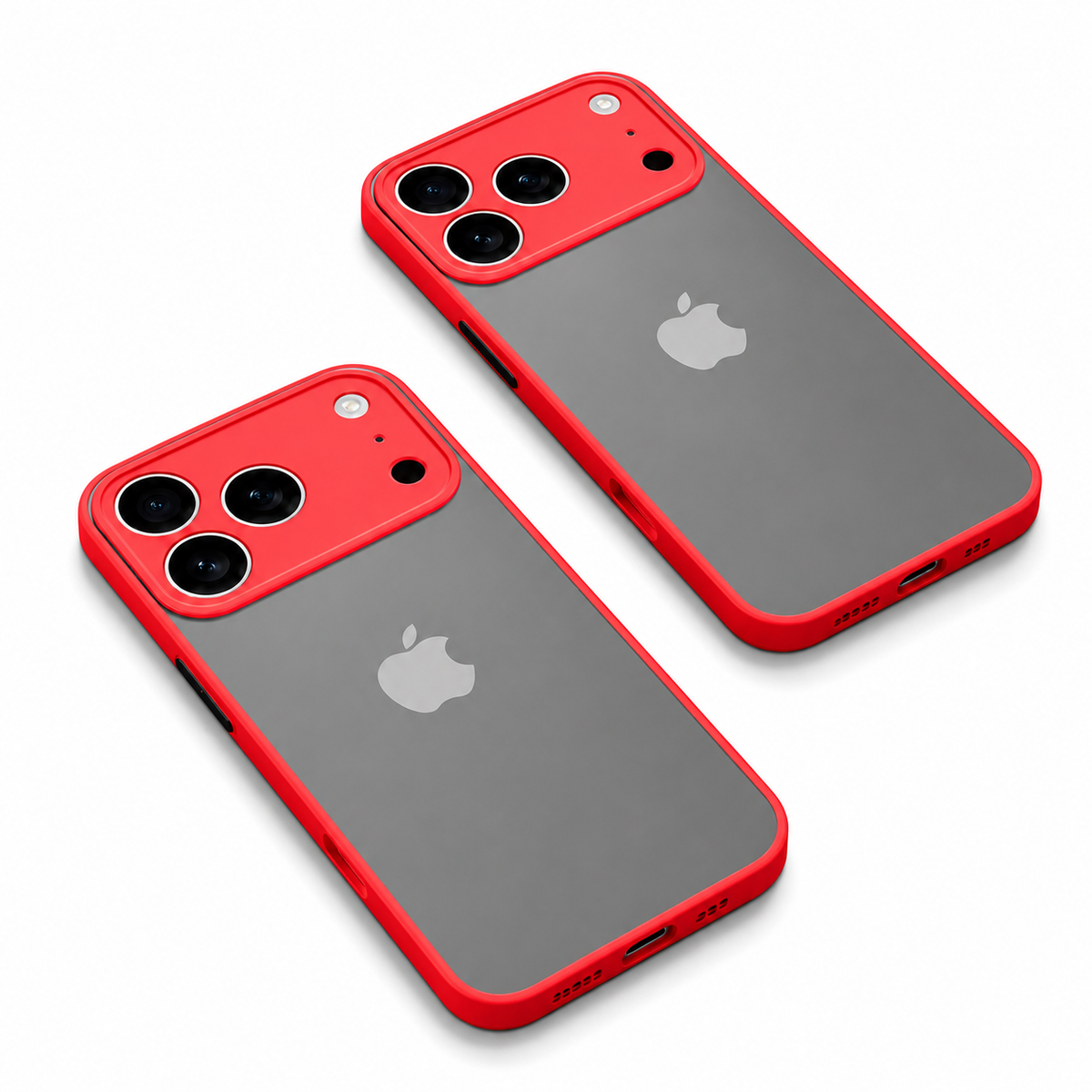 Premium iPhone Case Shockproof Translucent Armor Protective Cover Matte PC TPU Bumper Anti Fingerprint Anti Scratch Slim Lightweight Rugged Design