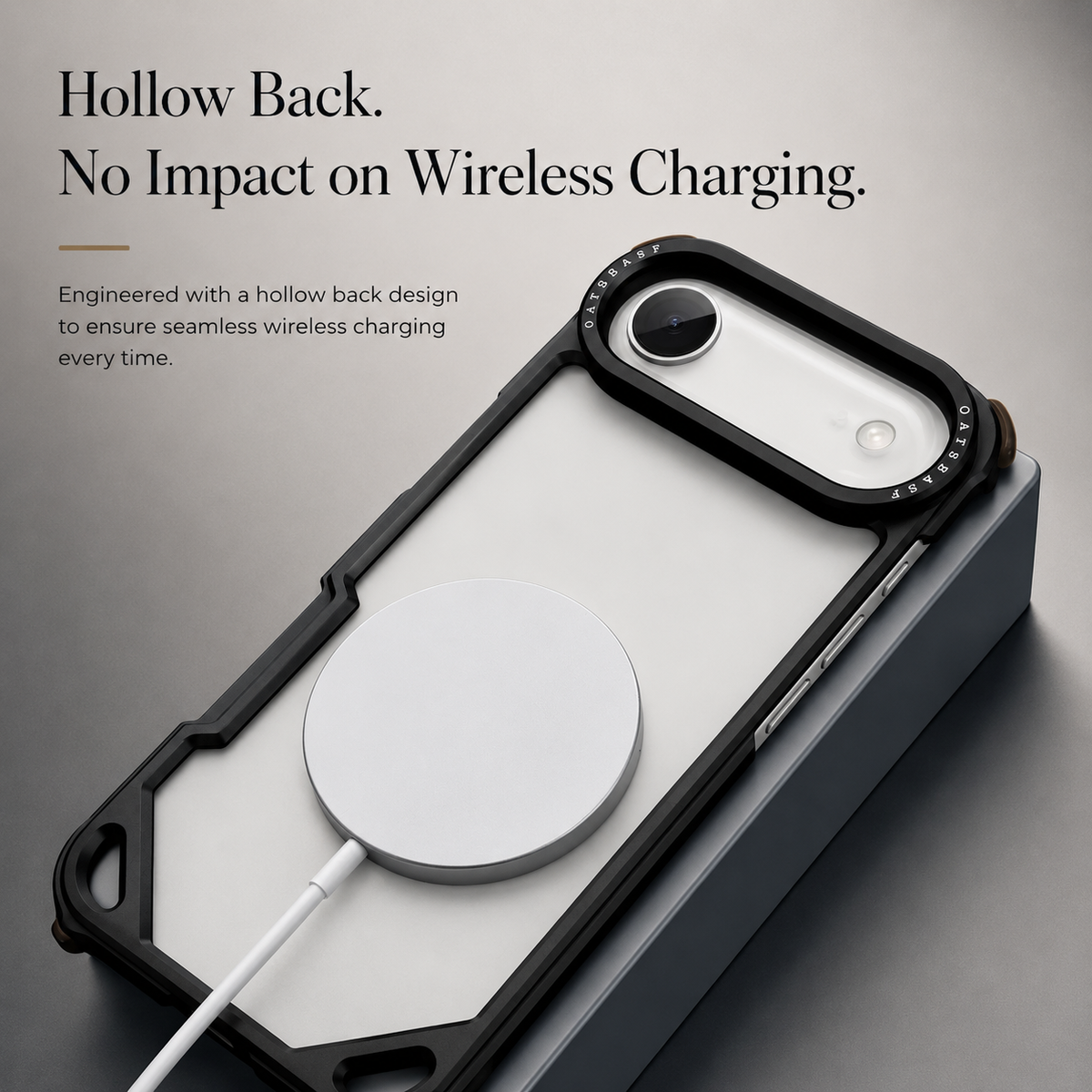 Premium iPhone Case Slim Aluminum Alloy Frameless Shockproof Cover Minimalist Wireless Charging Compatible Edge Protection Lightweight Slim Case Build