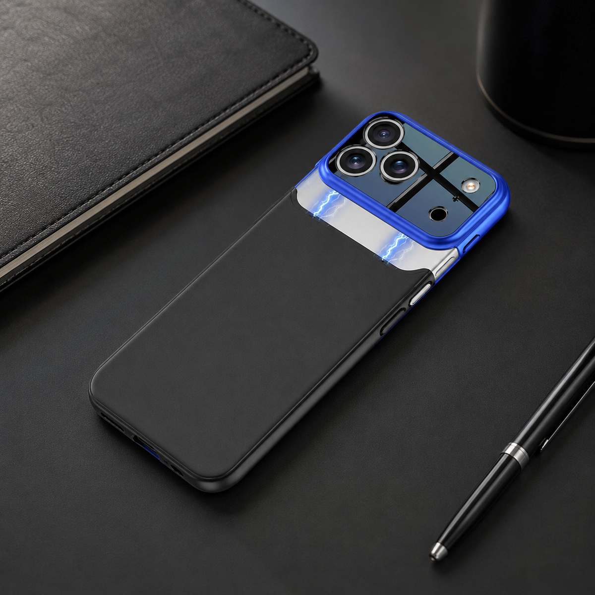 Premium iPhone Case Slim Hard Protective Cover Camera Lens Protection Anti Scratch Anti Fingerprint Non Slip Two Tone Spliced Half Wrapped Shell