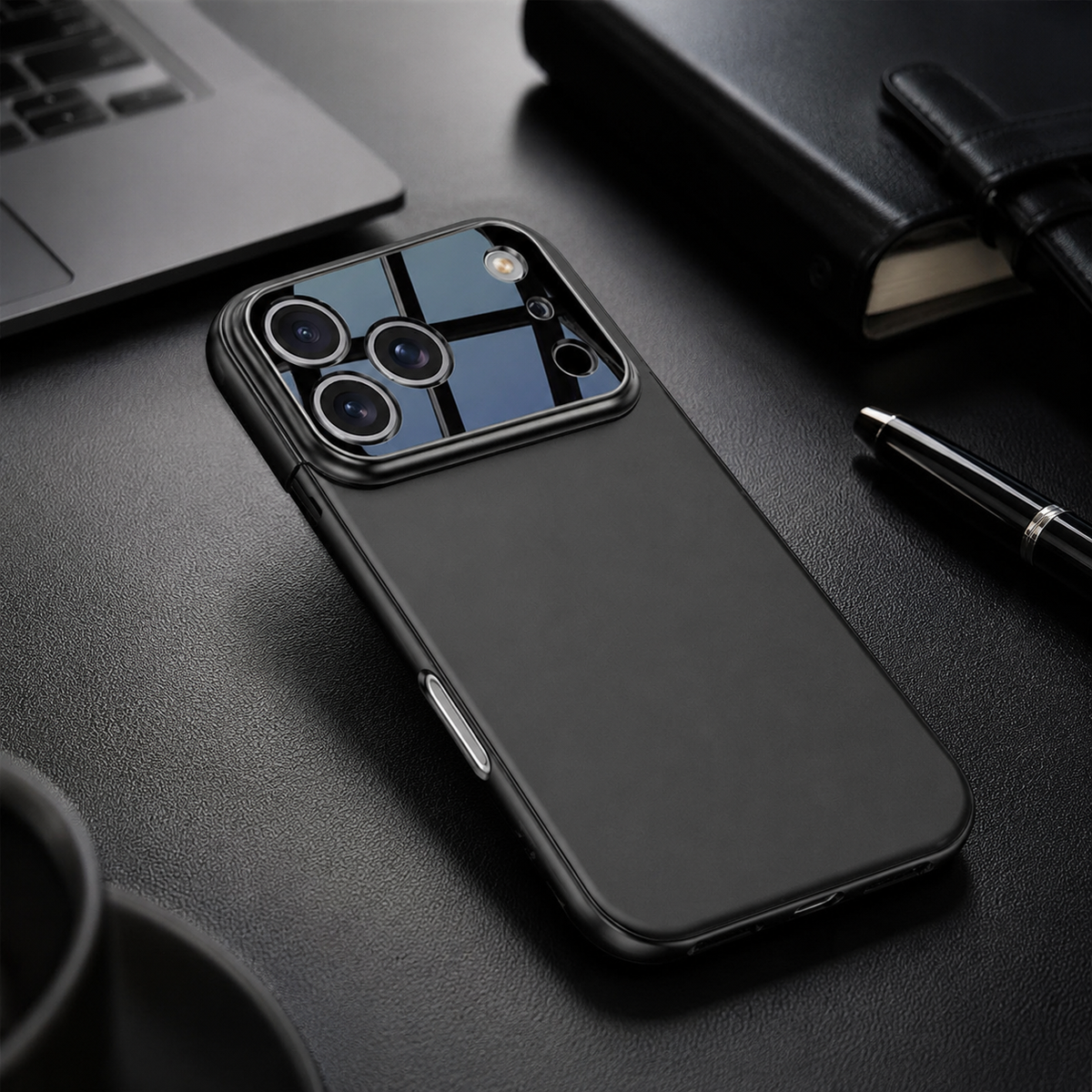 Premium iPhone Case Slim Hard Protective Cover Camera Lens Protection Anti Scratch Anti Fingerprint Non Slip Two Tone Spliced Half Wrapped Shell