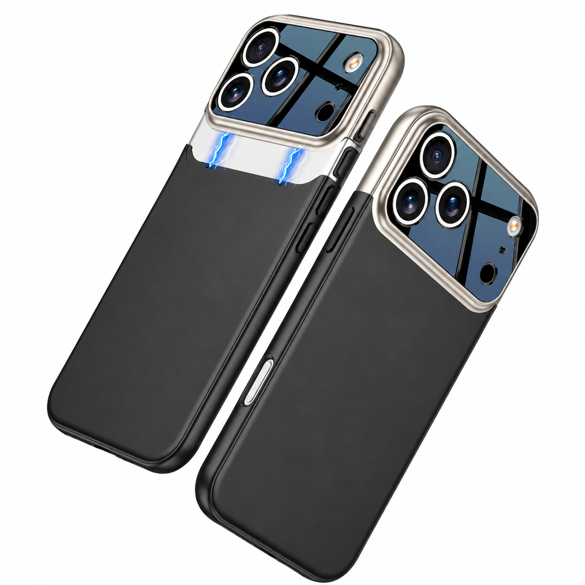 Premium iPhone Case Slim Hard Protective Cover Camera Lens Protection Anti Scratch Anti Fingerprint Non Slip Two Tone Spliced Half Wrapped Shell