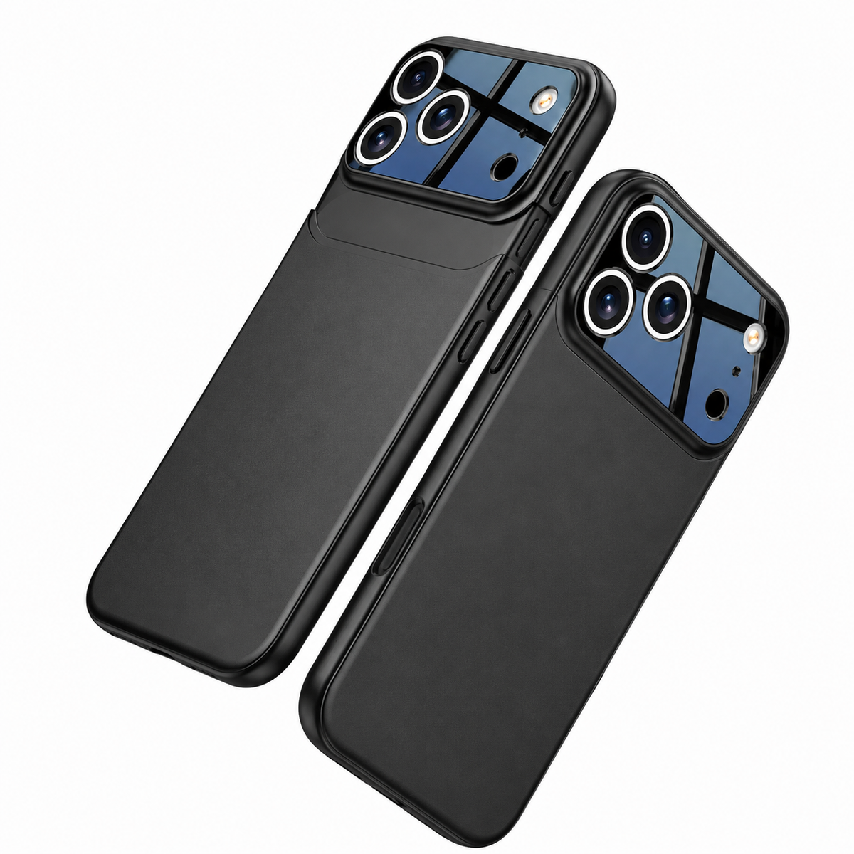 Premium iPhone Case Slim Hard Protective Cover Camera Lens Protection Anti Scratch Anti Fingerprint Non Slip Two Tone Spliced Half Wrapped Shell