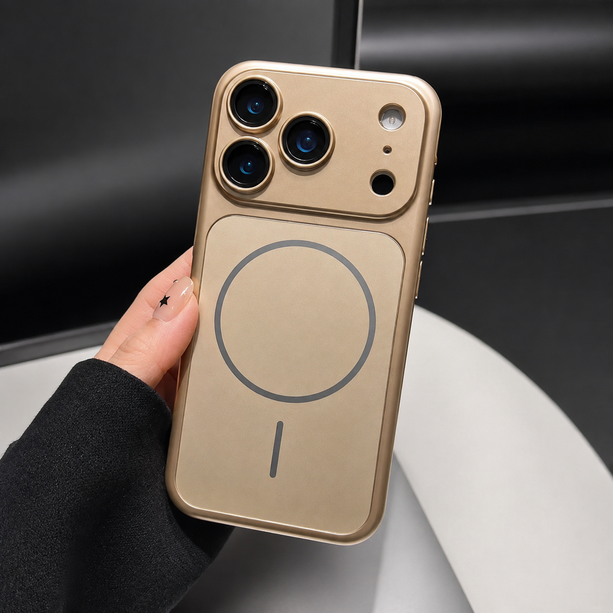 Premium iPhone Case Slim Metallic Color MagSafe Magnetic Shockproof Hard Cover Anti Scratch Non Slip Durable Lightweight Full Protective Phone Cover Case