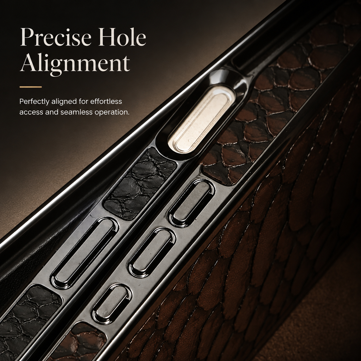 Premium iPhone Case Snake Pattern Leather Soft Flannel Lining Shockproof Anti Scratch Non Slip Fashion Protective Cover Wireless Charging Slim Design