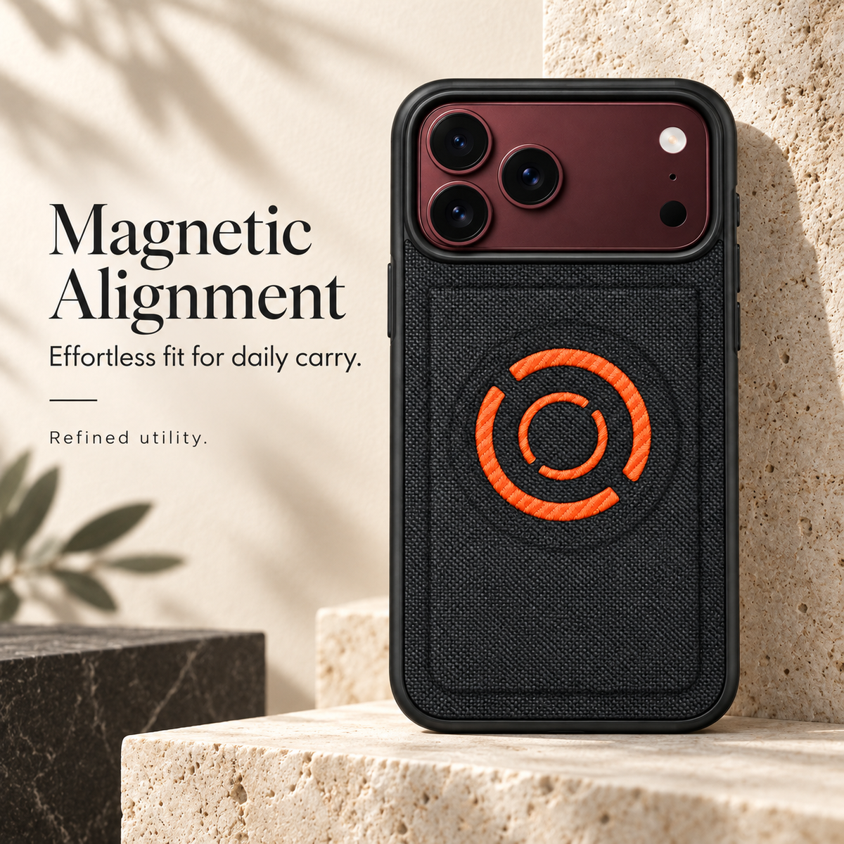 Premium iPhone Case Solid Color Hard PC Artificial Leather MagSafe Magnetic Wireless Charging Foldable Cover Shockproof Bumper Slim Durable Phone Cover Case
