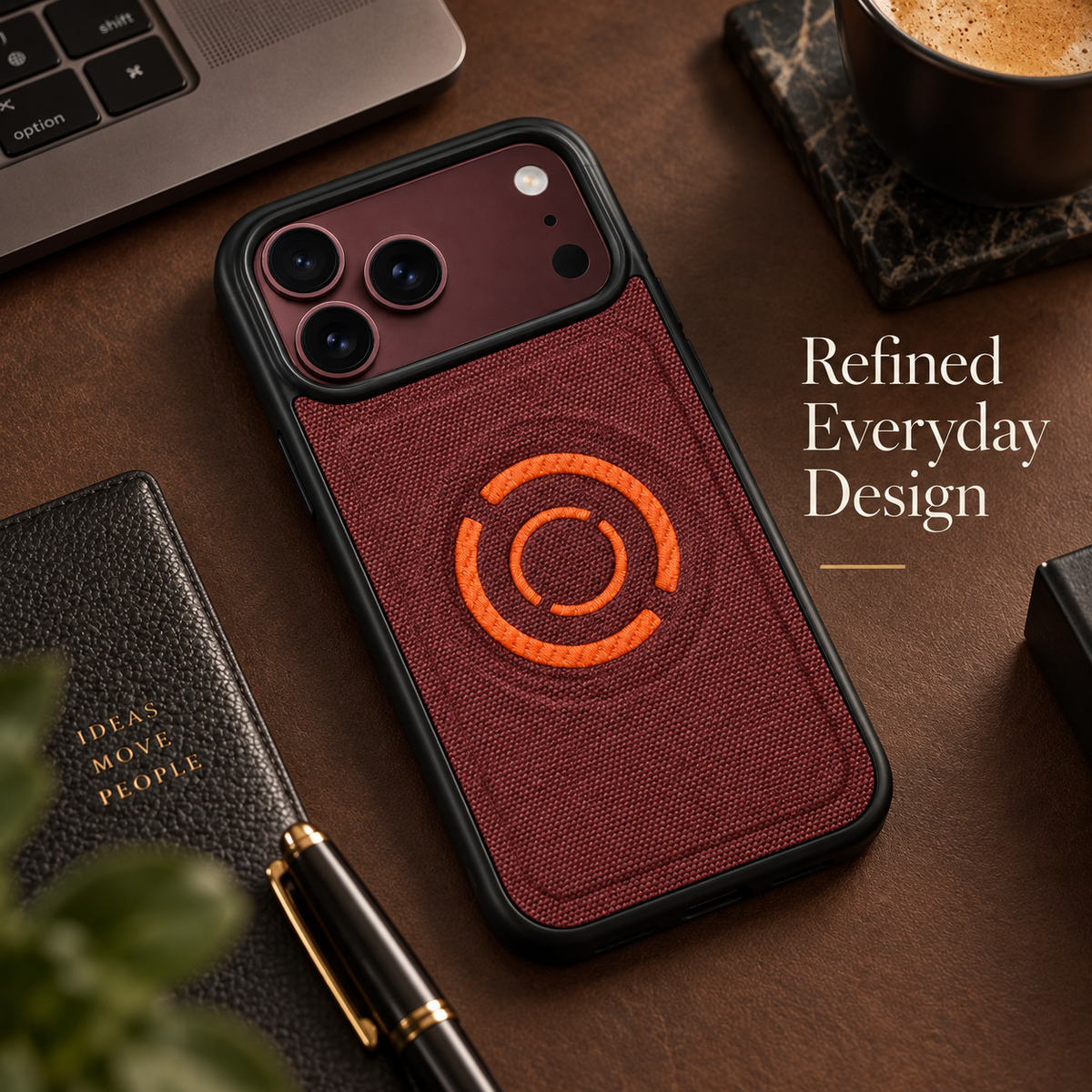 Premium iPhone Case Solid Color Hard PC Artificial Leather MagSafe Magnetic Wireless Charging Foldable Cover Shockproof Bumper Slim Durable Phone Cover Case