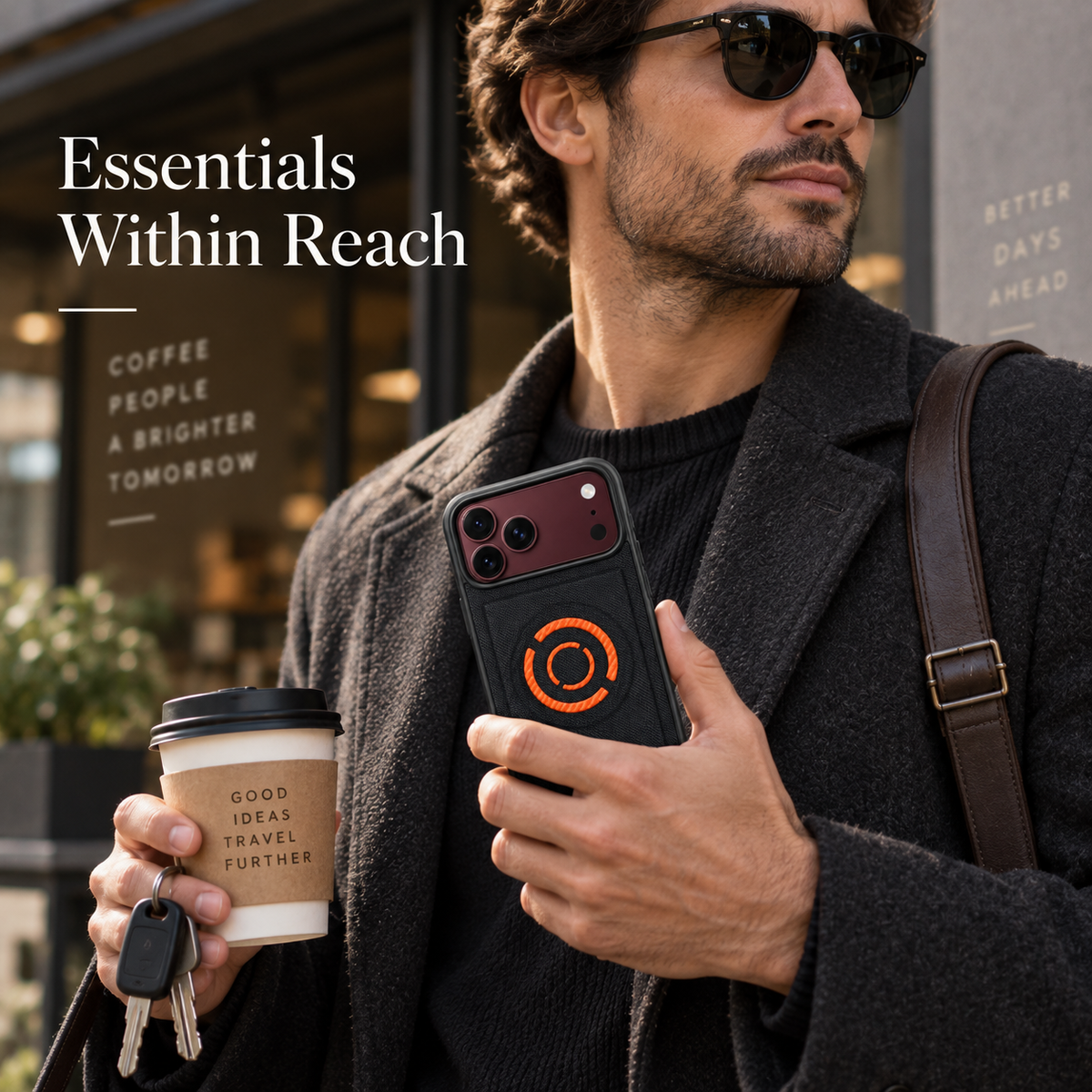 Premium iPhone Case Solid Color Hard PC Artificial Leather MagSafe Magnetic Wireless Charging Foldable Cover Shockproof Bumper Slim Durable Phone Cover Case