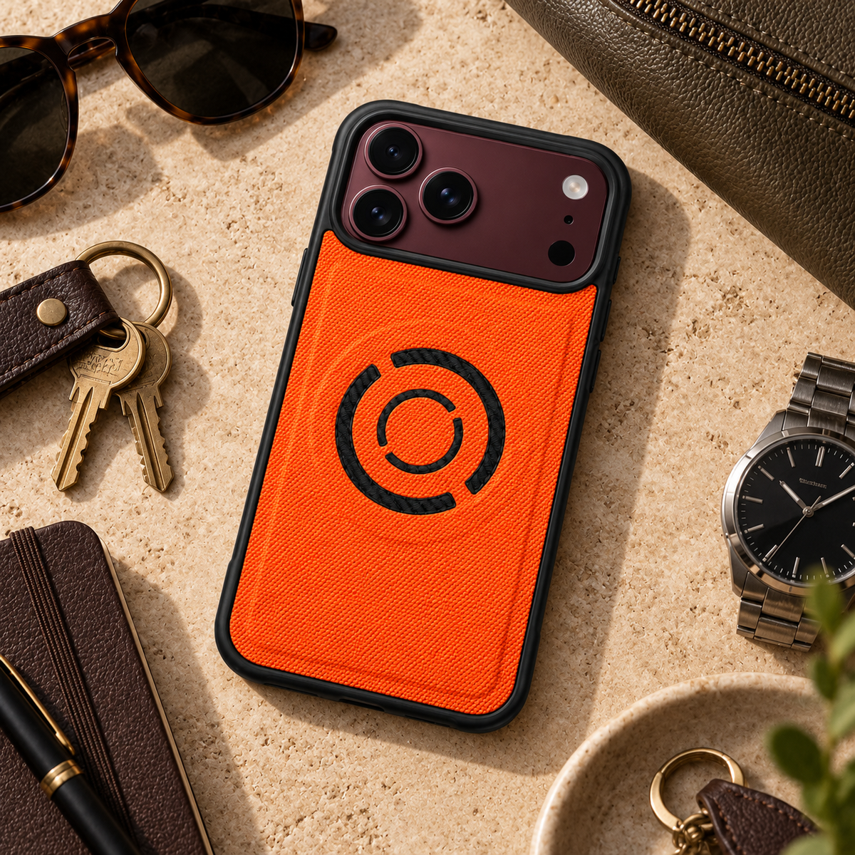 Premium iPhone Case Solid Color Hard PC Artificial Leather MagSafe Magnetic Wireless Charging Foldable Cover Shockproof Bumper Slim Durable Phone Cover Case