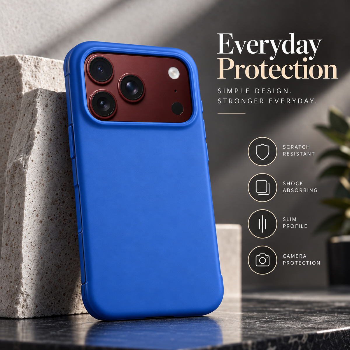 Premium iPhone Case Solid Color Skin Feel Shockproof Foldable Cover Wear Resistant Comfortable Grip Slim Non Slip Durable Practical Protective Phone Cover Case