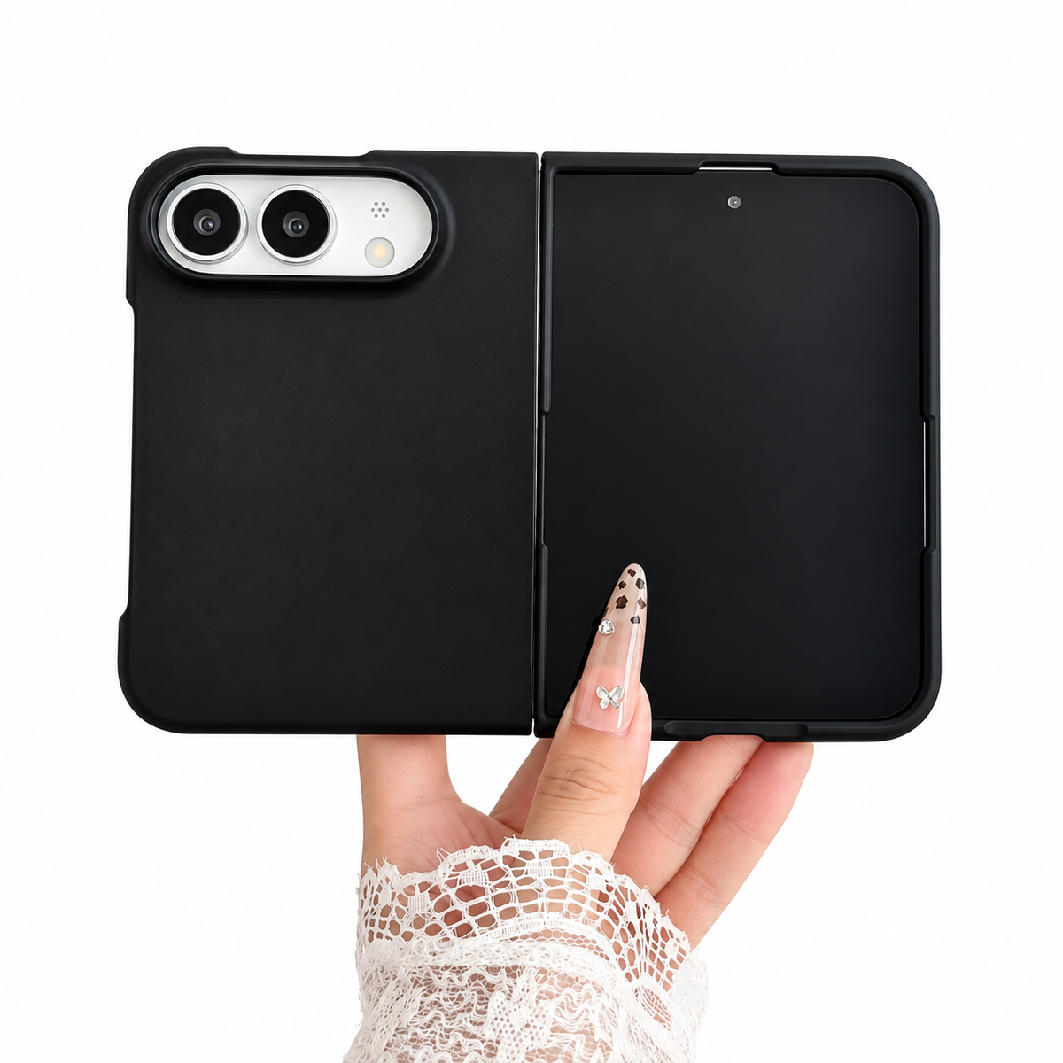 Premium iPhone Case Solid Color Skin Feel Shockproof Foldable Cover Wear Resistant Comfortable Grip Slim Non Slip Durable Practical Protective Phone Cover Case