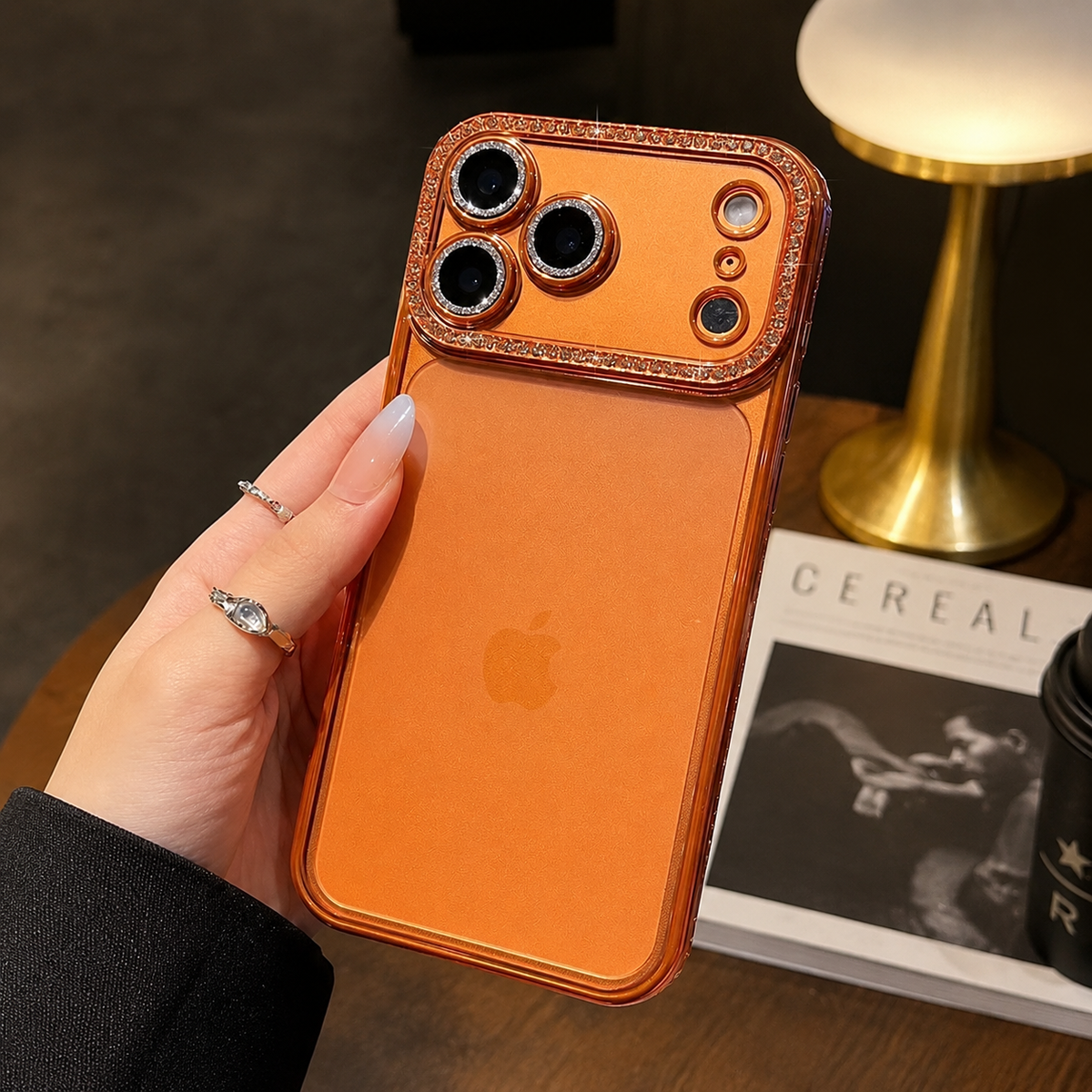 Premium iPhone Case Sparkling Rhinestone Clear Plating Shockproof TPU Dual Layer Anti Scratch Non Slip Lightweight Protective Bumper Cover Case Design