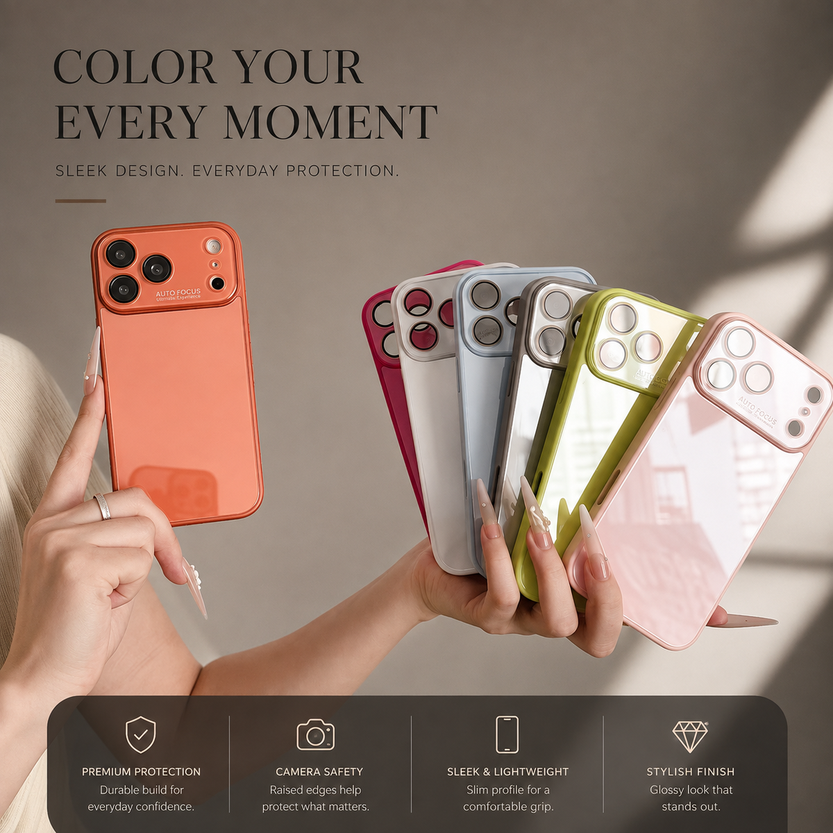 Premium iPhone Case Tempered Glass Camera Lens Protection Matte Hard PC Protective Cover Anti Scratch Slim Candy Color Lightweight Full Coverage Case