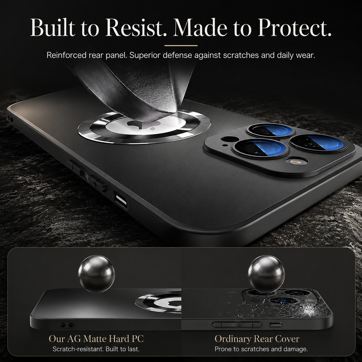 Premium iPhone Case Tempered Glass Matte Magnetic MagSafe Wireless Charging Half Wrapped Shockproof Bumper Anti Fingerprint Luminous Protective Design
